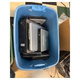 Bin of Assorted Desktop Computers and Laptops