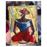 ERITA Colorful Expressionist Painting on Board