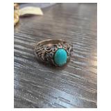 Sterling Silver Ring With Turquoise Stone