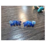 Sterling Silver Enameled Animal Earrings