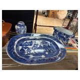 Blue and White Ceramic Serving Set
