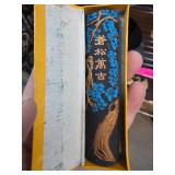 Decorative Carved Asian Calligraphy Ink Stone