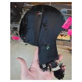 1950s Korean Black Silk Traditional Hat