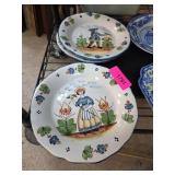 4pc Jay Willfred Hand-Painted Plates