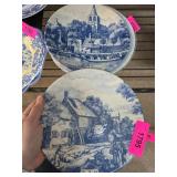 2pc Blue and White Delftware Plates