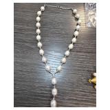 Sterling Silver Necklace with Pearls