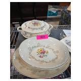 Crooksville China Dish Set with Floral Design