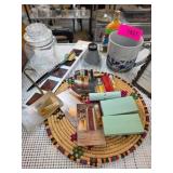 Eclectic Collection With Glassware and Decor