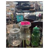 Three Glass Apothecary Jars