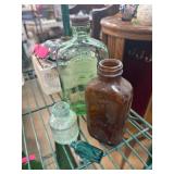 Four Vintage Glass Bottles