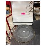 Lenox Gold Rimmed Glass Charger Plates