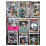 18 Baseball Trading Cards in Album