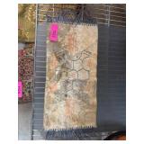 Ornamental Textile With Fringe Detailing