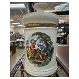 Lidded Porcelain Jar with Gold Accents