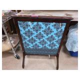 Wood-Framed Upholstered Fire Screen