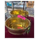 Brass Planters with Handles