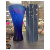 Two Decorative Glass and Ceramic Vases