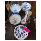 Blue and White Porcelain Dish Set