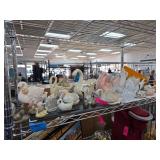 Ceramic and Glass Swan Figurines