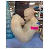 Ceramic Sculpture of Embracing Figures