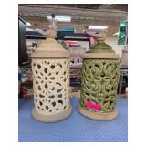 Two Decorative Ceramic Lanterns