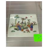 Hand-Painted Porcelain Rectangular Box