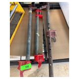 Three Metal Pipe Clamps
