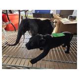 Black Panther and Elephant Figurines