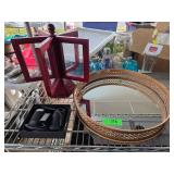 Decorative Lot with Mirror Tray and Accessories