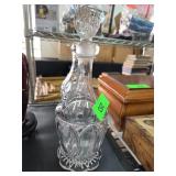 Glass Decanter with Stopper and Matching Bottle