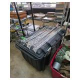 Black Rolling Storage Tote with Metal Latches