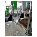 Crystal Etched Wine Glass with Signed Base