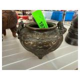Bronze Tripod Censer with Raised Motifs