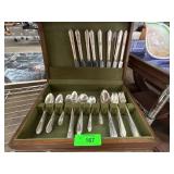 Flatware Set in Wooden Storage Box