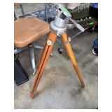 Wood and Metal Tripod with Adjustable Mechanism