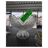 Clear Glass Decorative Bowl with Pedestal Base