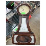 Bulova Wall Clock with Wood and Glass Accents