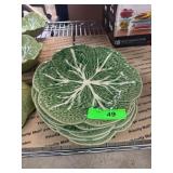 Bordallo Pinheiro Green Leaf Plates