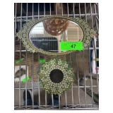 Two Decorative Floral Vanity Accessories