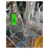 Three Clear Glass Cloche Covers