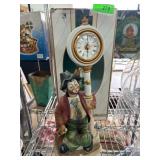 Clown Figurine with Decorative Clock Feature