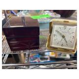 Two Vintage Style Desk and Travel Clocks