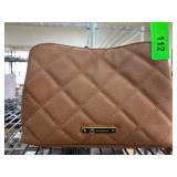 Joy Mangano Quilted Brown Pouch