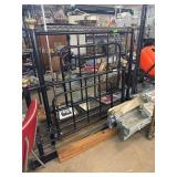 Black Metal Bed Frame With Brass Accents