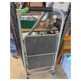 Gray Two-Step Folding Step Stool