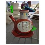 Hand-Painted Ceramic Soy Sauce Set