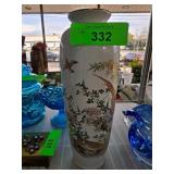 Asahi Japan Porcelain Vase with Bird Design
