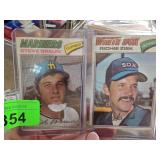 Two Baseball Trading Card Fabric Patches