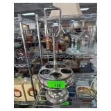 Silver-Tone Condiment Holder With Handle