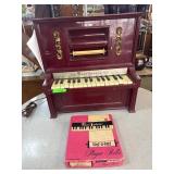 J. Chein & Co. Piano Lodeon Toy with Player Rolls